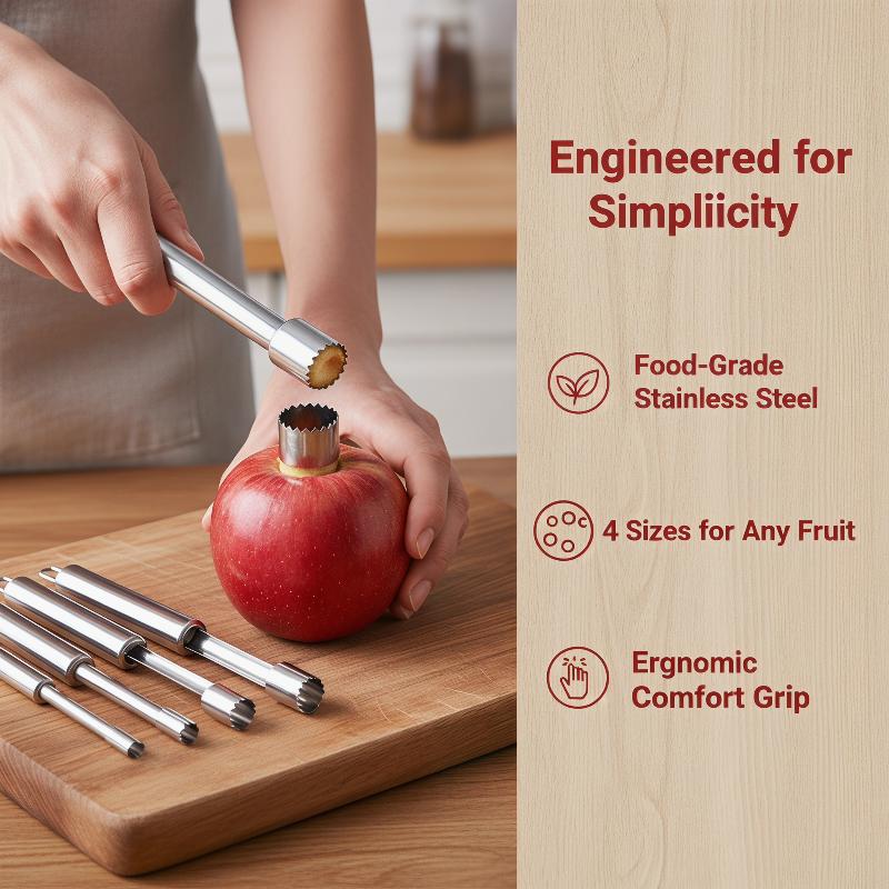 Kitchen Gadgets Kitchen - 4 adet Meyve Çekirdeği Sökücü Kesici