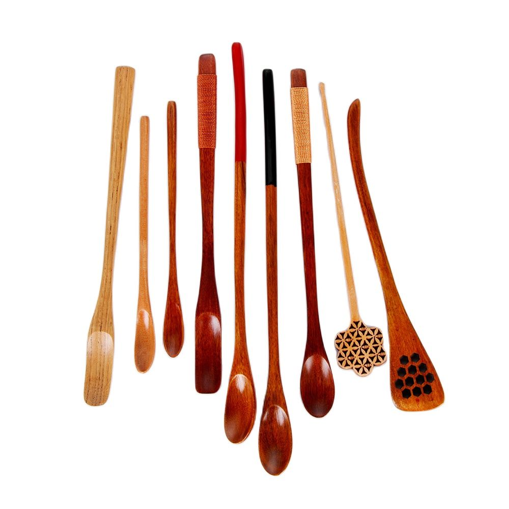 Kitchen Gadgets And Utensils - Ahşap pişirme kabı çay yaprağı Matcha