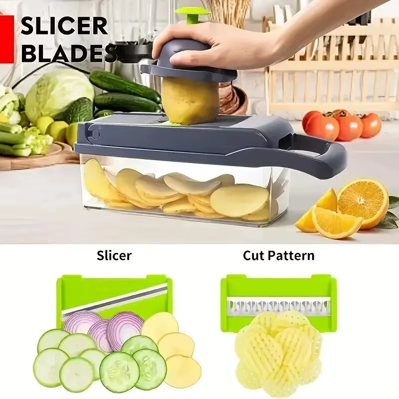 Household Kitchen Gadgets Vegetable Cutter Silk Cutter - Lüks Sebze Doğrayıcı - Çoklu Aksesuarlar