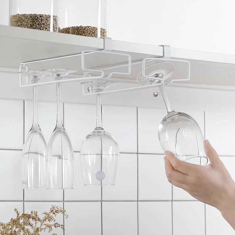 Kitchen Gadgets Rack - Delme Gerektirmeyen Metal Şarap Kadehi Tutucu