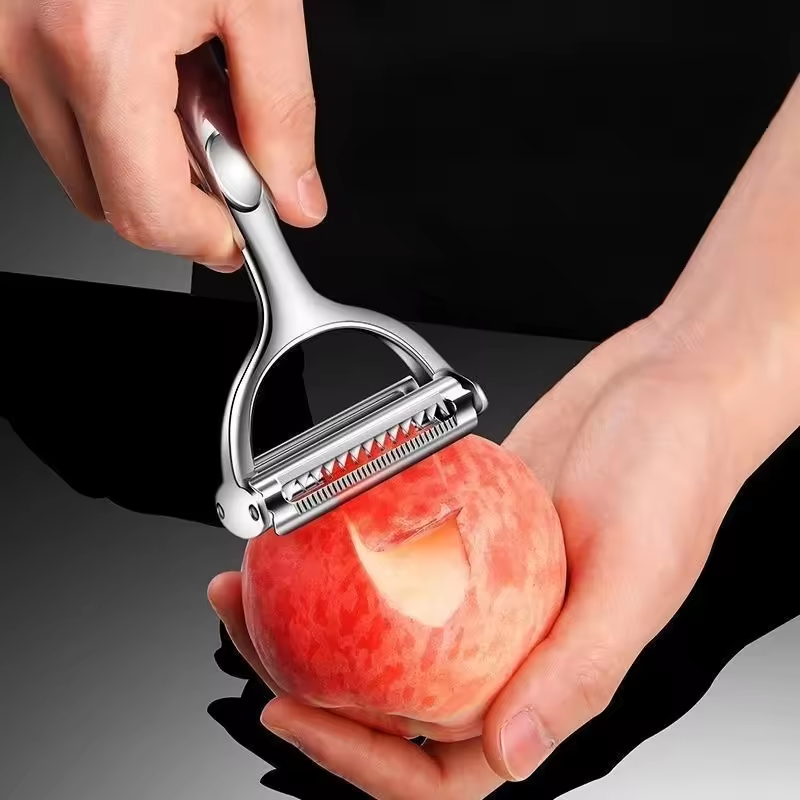2in1 Paslanmaz Çelik Sebze Soy - Household Kitchen Gadgets Vegetable Cutter Silk Cutter incelemesi ve fiyatı