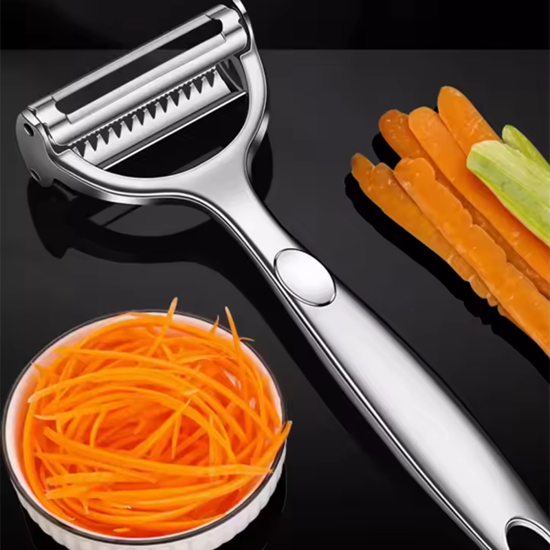 2in1 Paslanmaz Çelik Sebze Soy - Household Kitchen Gadgets Vegetable Cutter Silk Cutter incelemesi ve fiyatı