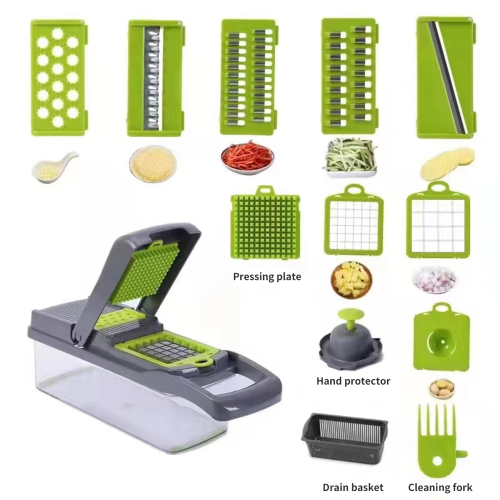 12/16 adet sebze kesici çok fo - Household Kitchen Gadgets Vegetable Cutter Silk Cutter incelemesi ve fiyatı